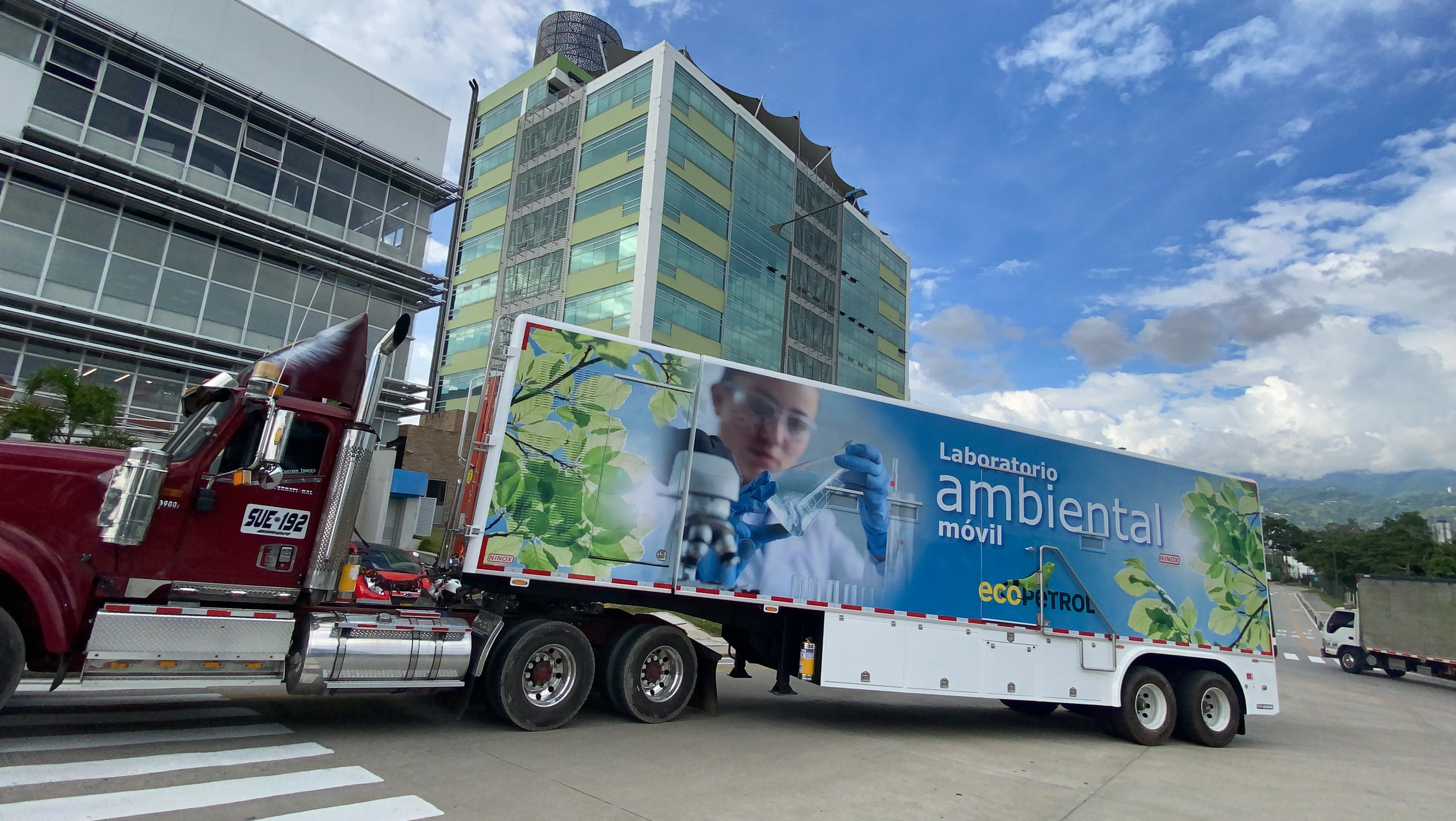 The Ecopetrol Mobile Environmental Laboratory, designed and built by NINOX, at Ecopetrol's technology campus in Piedecuesta, Santander. The unit is ready for its first operational field deployment.